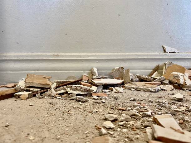 istock Debris from a destroyed place in an Apartment building 1396166707