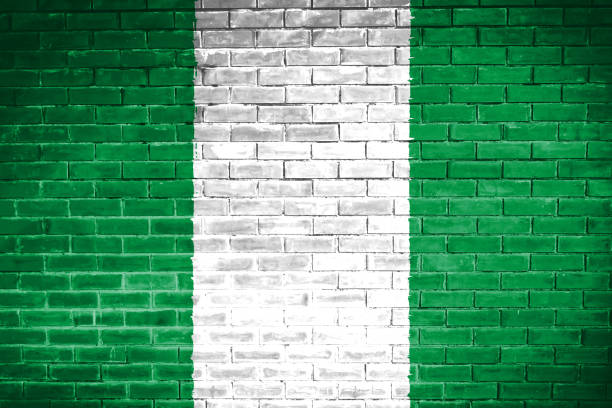 istock nigeria flag wall texture background 1396168359