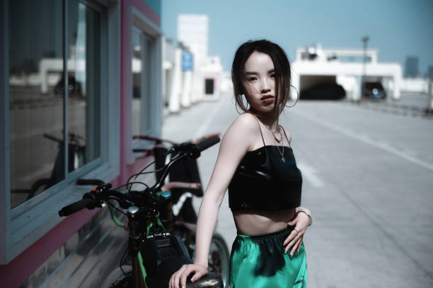 energetic woman stood in front of the window
