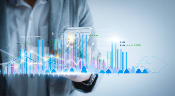 istock Business person use mobile phone technology to data analyze growing  statistics business of graph or chart . management strategy and action plan. Digital marketing. market stock. Investment currency. 1396171038