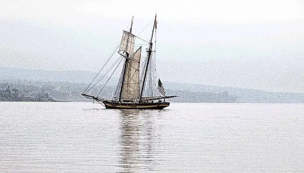 Vector illustration of Tall ship