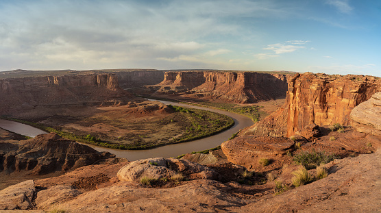 Panoramic scene near Canyonlands National Park in Moab, USA