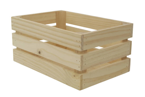 istock Wooden crate isolated on white 1396182151