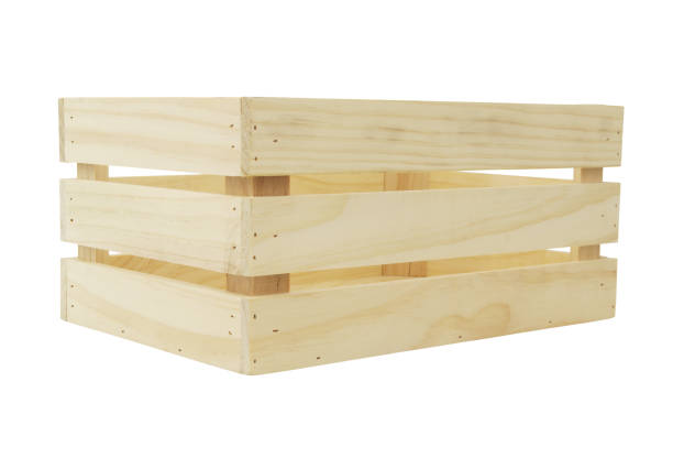 istock Wooden crate isolated on white 1396182153