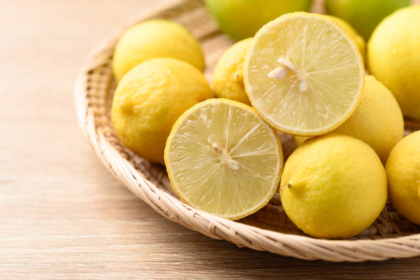 istock Yellow lime in basket , Citrus fruit 1396183928
