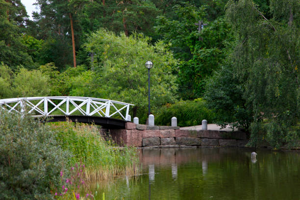 istock The bridge over small pond in the garden.J 1396186225