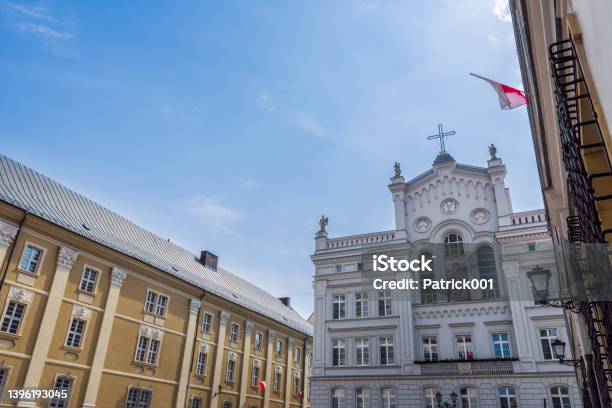 Headquaters Of Religious Congregation Of The Sisters Of St Elizabeth In Nysa Poland Classicist House Surrounded By Other Buildings Of The Old Town Stock Photo - Download Image Now