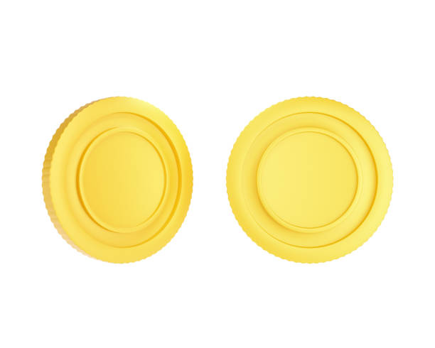 istock gold coin isolated on white background, 3d rendering. 1396193128