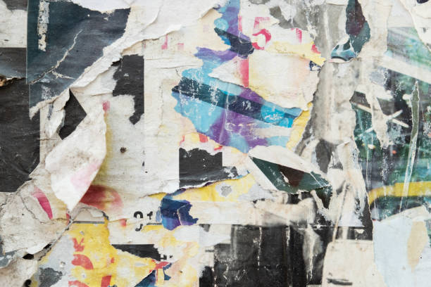 istock Torn and ripped street poster abstract background 1396198831