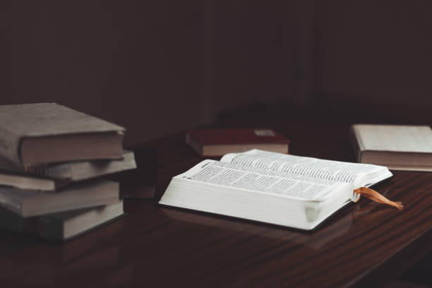 istock Close up of books and bibles 1396204441