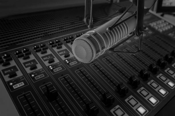 istock Professional microphone and sound mixer 1396205142
