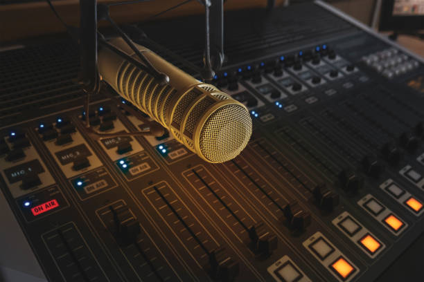 istock Professional microphone and sound mixer 1396205144