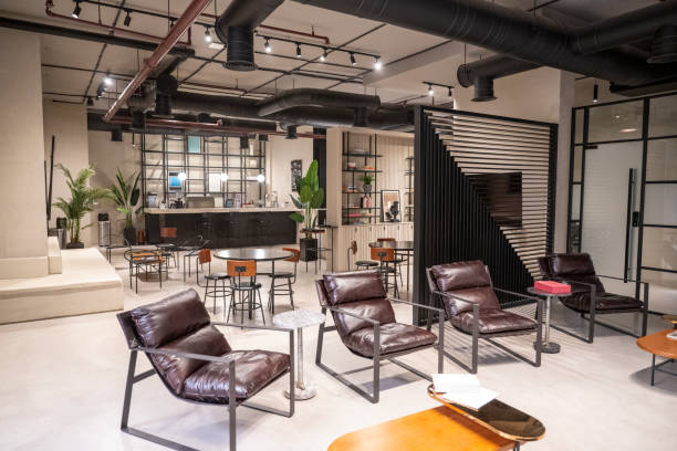 istock Informal meeting and relaxation space in coworking office 1396207706