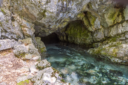 Cave source of the Cetina River, Croatia