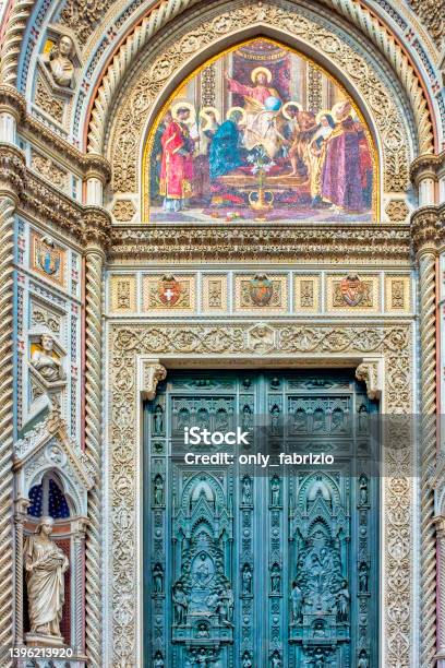 The Main Portal Of The Duomo Di Firenze Stock Photo - Download Image Now - Architecture, Building Exterior, Cathedral