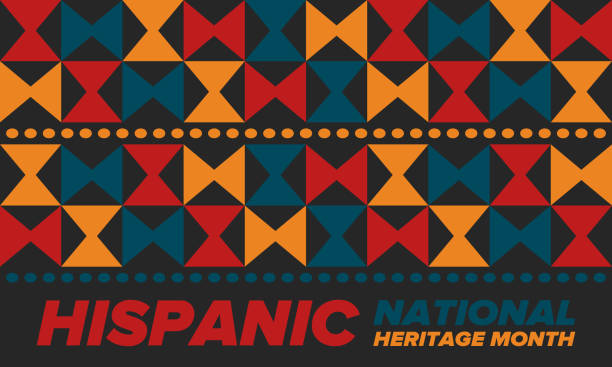 National Hispanic Heritage Month in September and October. Hispanic and Latino Americans culture. Celebrate annual in United States. Poster, card, banner and background. Vector illustration National Hispanic Heritage Month in September and October. Hispanic and Latino Americans culture. Celebrate annual in United States. Poster, card, banner and background. Vector illustration hispanic day stock illustrations