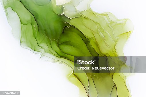 istock Abstract hand painted alcohol ink texture 1396214208