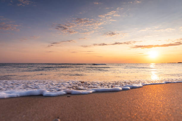 istock Colorful ocean beach sunrise. 1396214944