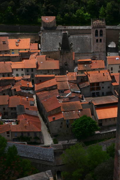 Villefranche-de-Conflent, Pyrenees-Orientales Villefranche-de-Conflent, Pyrenees-Orientales villefranche de conflent stock pictures, royalty-free photos & images