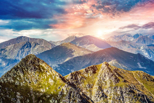 istock Mountains landcape at sunset. Tatra mountains 1396224719