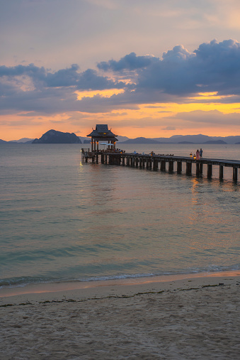 Evening view of Koh Yao Yai, island in the Andaman Sea between Phuket and Krabi Thailand.