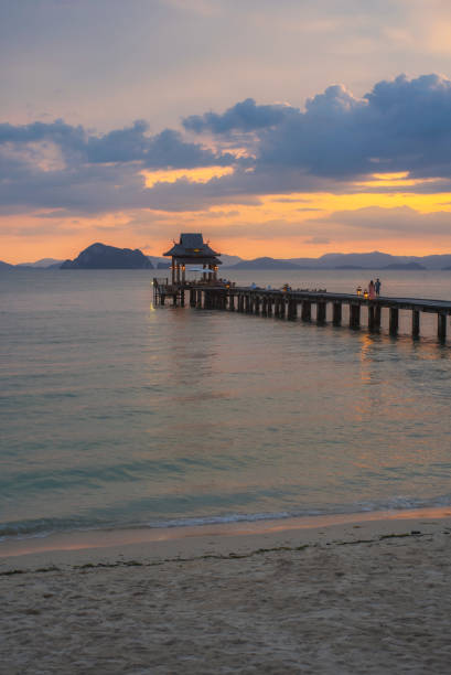 Evening view of Koh Yao Yai, island in the Andaman Sea between Phuket and Krabi Thailand. Evening view of Koh Yao Yai, island in the Andaman Sea between Phuket and Krabi Thailand. andaman sea stock pictures, royalty-free photos & images