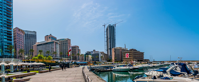 Beirut Marina Skylscrapers at the Zytouna Bay in the center of Beirut, Lebanon