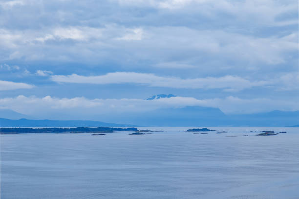 seascape with islands in the cloudy morning light, Norway
