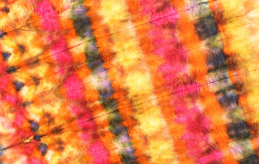 Colorful Dyed Tie Dye Clothe Shirt. Textured Bright Tie Dye Artwork Illustration. Color Colorful Tie Dye Paper Background.