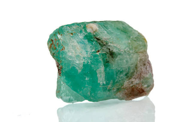 istock macro mineral stone emerald on a white background 1396251197
