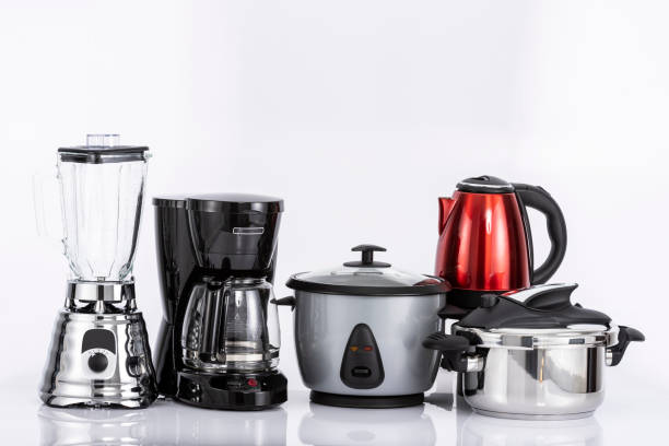 istock Kitchen Home Appliances - Different household appliances On Neutral Background 1396253891