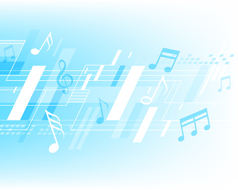 midi musical notes abstract background