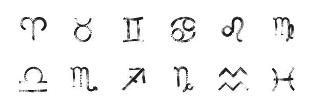 istock Horoscope icons. Zodiac signs in grunge style. Vector EPS 10 1396255544