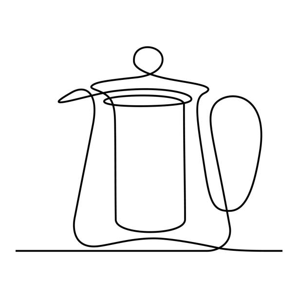 чайник - tea party illustrations stock illustrations
