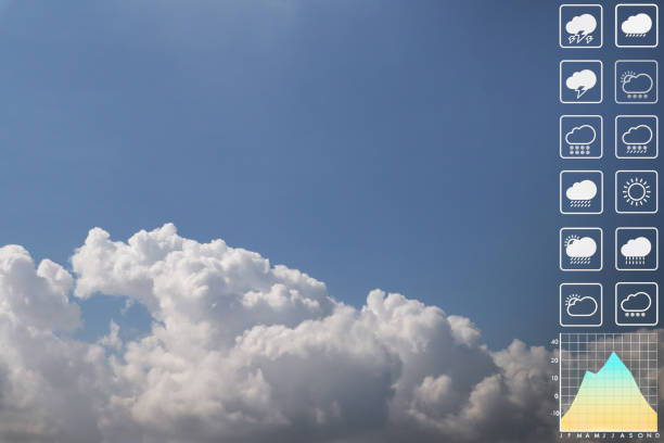 istock Dramatic atmosphere panorama view of beautiful cloudscape from aircraft with freshness bright summer blue sky background for meteorology weather forecast presentation background. 1396257502