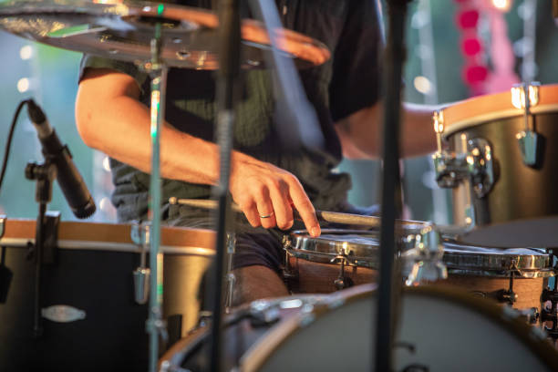 istock concert instruments drums guitar microphone 1396261204