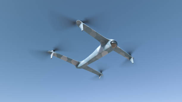 istock Military unmanned flying observer. High-tech equipment in modern warfare 1396263802