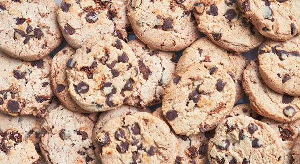 istock Homemade chocolate chips cookies. Traditional tasty sweets biscuits 1396265746