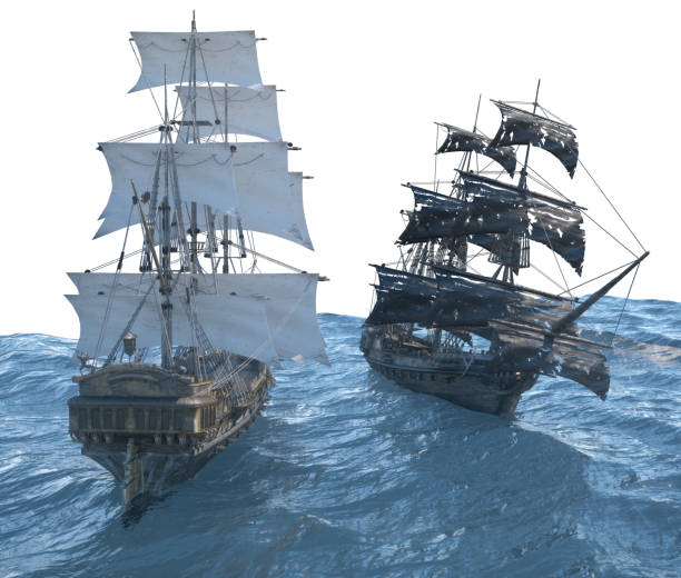 istock sea battle with a sailing pirate ship 3d render 1396268359