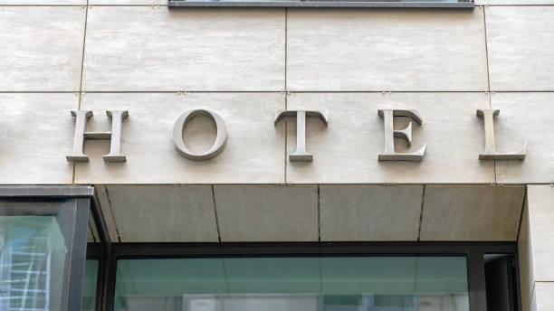 istock Hotel Sign Marble Tiles 1396279279
