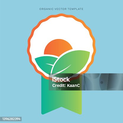 istock Organic food label. Badge concept design. Natural meal fresh products logo. Ecology farm bio food vector premium badge stock illustration 1396282394