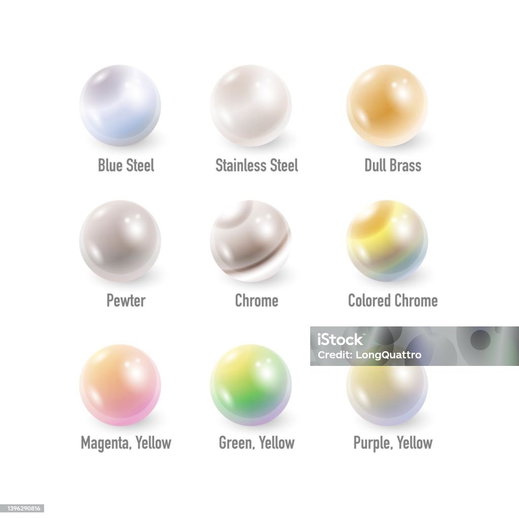 Pearl Abstract Gradient Pearls Set Color Gradients Stock Illustration - Download Image Now ...