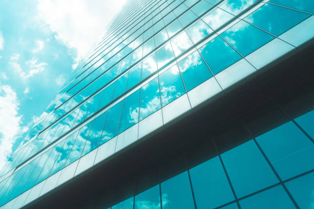istock Architecture details Modern Building Glass facade Business background 1396291739