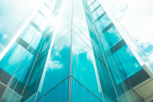 istock Architecture details Modern Building Glass facade Business background 1396291822