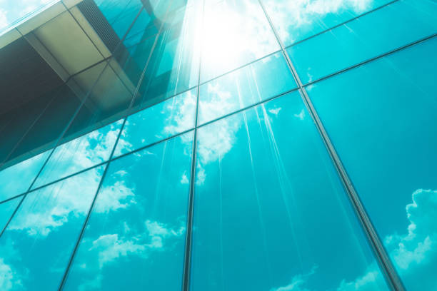 istock Architecture details Modern Building Glass facade Business background 1396291879