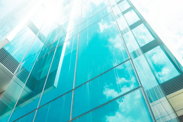 istock Architecture details Modern Building Glass facade Business background 1396292120