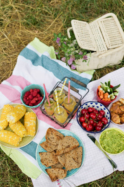 istock Picnic with food in the park 1396295545