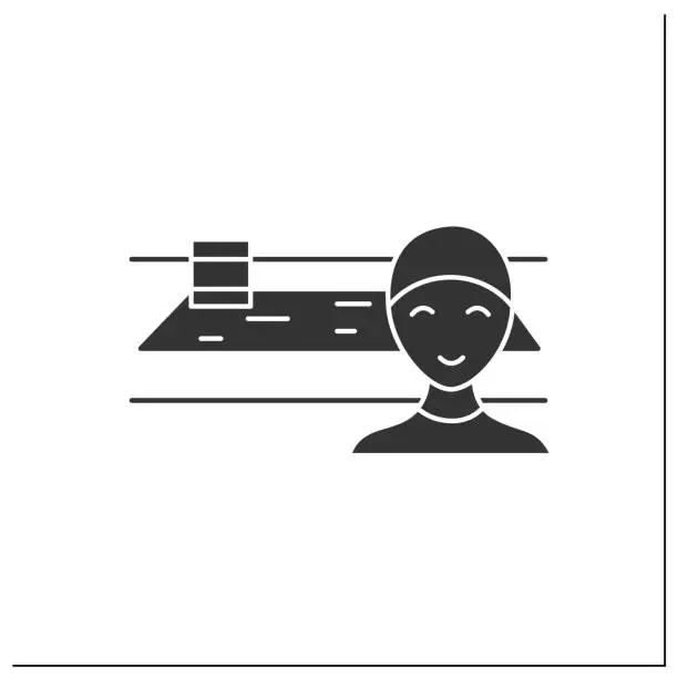 Vector illustration of PE glyph icon