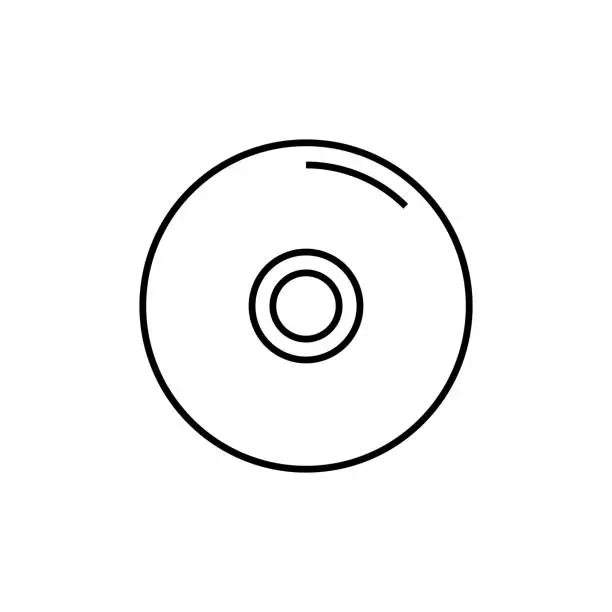 Vector illustration of Cd line icon