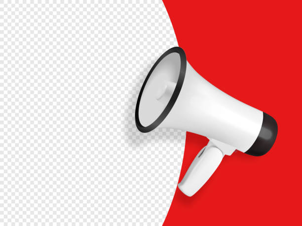 istock Vector Sale, Announcement, Hot News Banner Design Template with 3d Realistic White Megaphone and Speech Bubble on Red Background. Shopping, Discount Background. Big Sale Special Offer Concept 1396307695